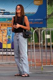 Sara Mesa and Lauren Dunn Arrive at Electric Island at Cottesloe Beach 04/06/2024