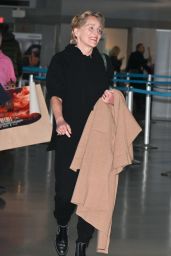 Sharon Stone Arrives at JFK Airport in New York 04-28-2024