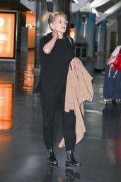 Sharon Stone Arrives at JFK Airport in New York 04-28-2024