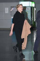 Sharon Stone Arrives at JFK Airport in New York 04-28-2024