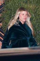 Sofia Richie in a Green Velvet Ensemble Exiting the NB44 Party in Beverly Hills 04/05/2024