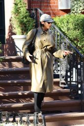 Taylor Russell Street Style - Leaves Her Home in New York 04/04/2024