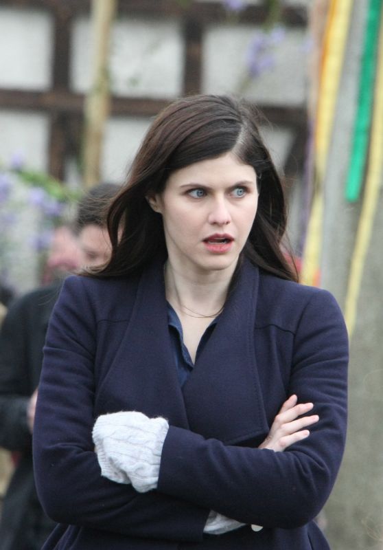 Alexandra Daddario at "Mayfair Witches" Filming Set in Ireland 05-23-2024