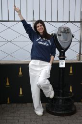 Alexandra Daddario Lights the Empire State Building in New York City 05-08-2024