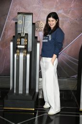 Alexandra Daddario Lights the Empire State Building in New York City 05-08-2024