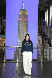 Alexandra Daddario Lights the Empire State Building in New York City 05-08-2024