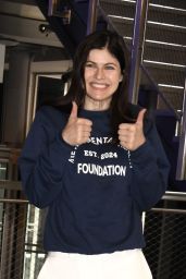 Alexandra Daddario Lights the Empire State Building in New York City 05-08-2024