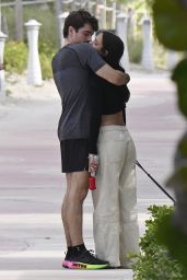 Alexandra Saint Mleux and Charles Leclerc Walking Along the Beach in Miami 04-29-2024