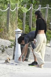 Alexandra Saint Mleux and Charles Leclerc Walking Along the Beach in Miami 04-29-2024