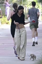 Alexandra Saint Mleux and Charles Leclerc Walking Along the Beach in Miami 04-29-2024