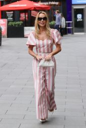 Amanda Holden Stuns in Striped Ensemble at Heart Breakfast in London 05-14-2024