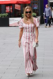 Amanda Holden Stuns in Striped Ensemble at Heart Breakfast in London 05-14-2024