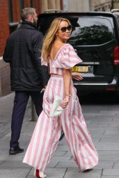 Amanda Holden Stuns in Striped Ensemble at Heart Breakfast in London 05-14-2024