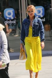 Amanda Holden Stuns in Yellow Satin Ensemble in London 05-09-2024