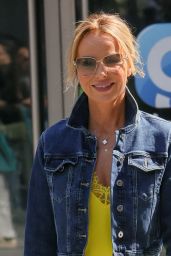 Amanda Holden Stuns in Yellow Satin Ensemble in London 05-09-2024