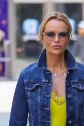 Amanda Holden Stuns in Yellow Satin Ensemble in London 05-09-2024