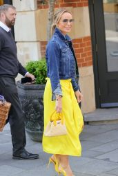 Amanda Holden Stuns in Yellow Satin Ensemble in London 05-09-2024