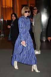 Anna Wintour Leaving the Ralph Lauren Fashion Show in New York City 04-29-2024