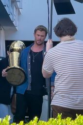 Anya Taylor-Joy and Chris Hemsworth - Shooting an NBA Finals Promo in Beverly Hills 05-09-2024