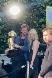 Anya Taylor-Joy and Chris Hemsworth - Shooting an NBA Finals Promo in Beverly Hills 05-09-2024