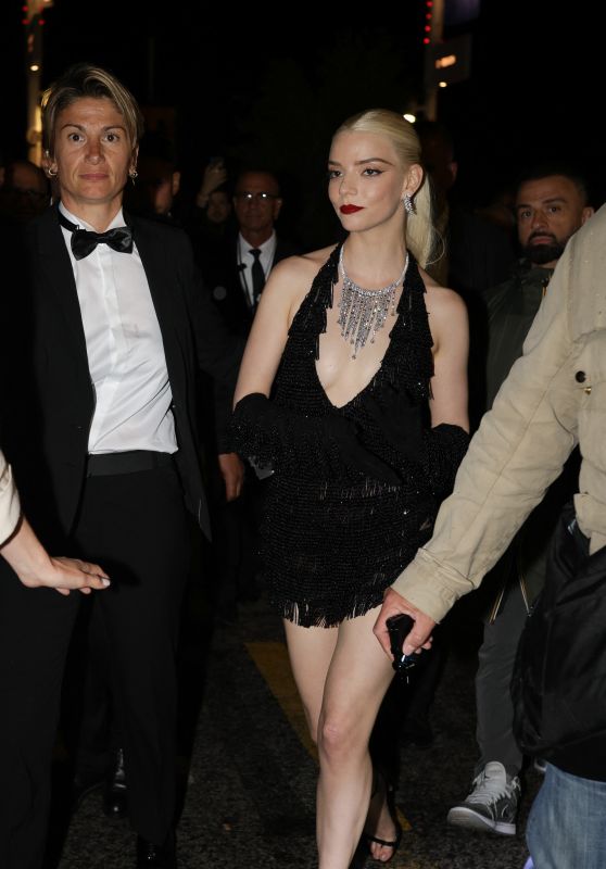 Anya Taylor-Joy Arrives at the "Furiosa" After-party on the Croisette in Cannes 05-15-2024