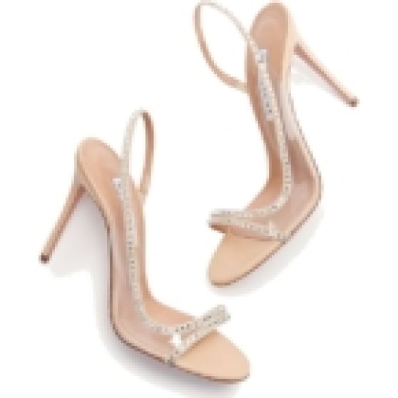 Aquazzura Nude Crystal Sandal