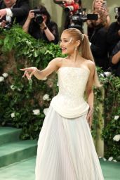 Ariana Grande Shines in Iridescent Ensemble at the 2024 Met Gala