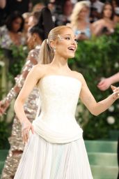 Ariana Grande Shines in Iridescent Ensemble at the 2024 Met Gala