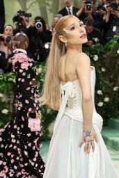 Ariana Grande Shines in Iridescent Ensemble at the 2024 Met Gala