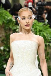 Ariana Grande Shines in Iridescent Ensemble at the 2024 Met Gala