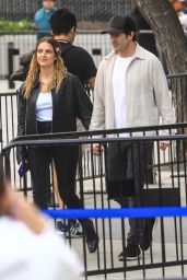 Ashley Benson and Brandon Davis Arriving at the L.A. Sparks Basketball Game in Los Angeles 05-24-2024