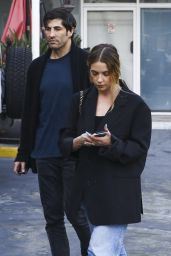 Ashley Benson and Brandon Davis at the Renowned Sushi Park in West Hollywood 05-01-2024