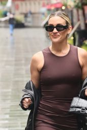 Ashley Roberts in a Tight High Split Dress and Boots in London 05-28-2024