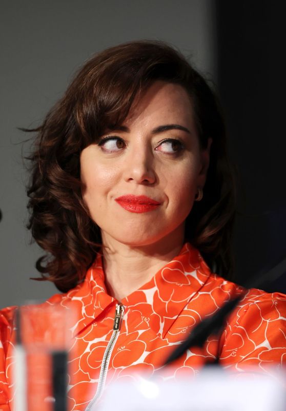 Aubrey Plaza at the "Megalopolis" Press Conference at Cannes Film Festival 05-17-2024