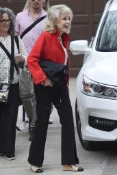 Barbara Eden in a Cherry Red Blazer in Los Angeles 05-23-2024