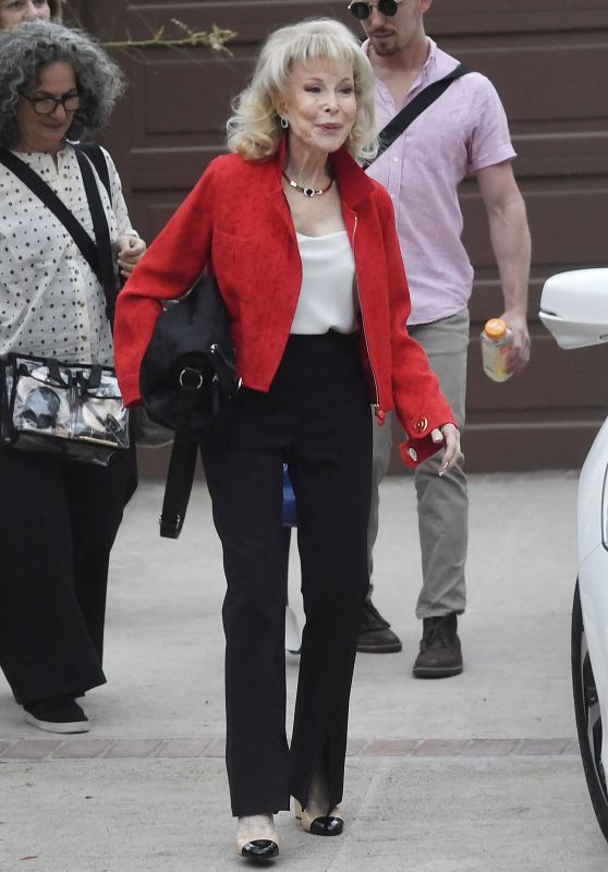 Barbara Eden in a Cherry Red Blazer in Los Angeles 05-23-2024