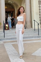 Blanca Blanco in a Stylish House of CB Ensemble in Front of the Carlton in Cannes 05-15-2024