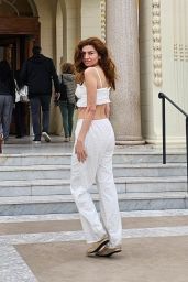 Blanca Blanco in a Stylish House of CB Ensemble in Front of the Carlton in Cannes 05-15-2024