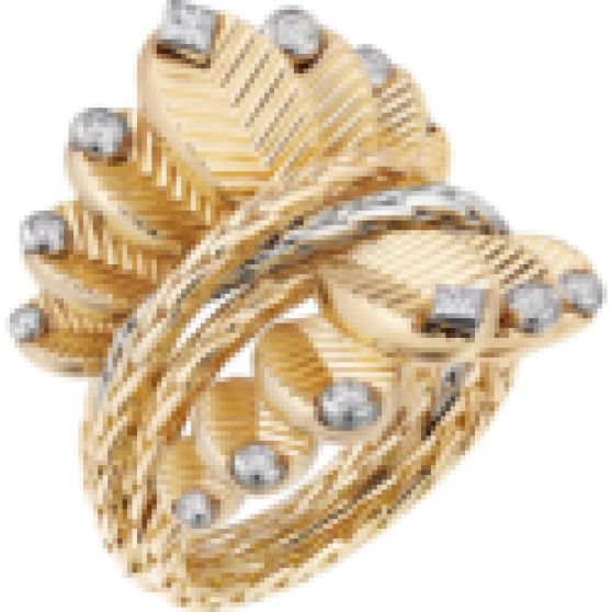Cartier Grain De Cafe Ring in Yellow Gold, White Gold & Diamonds