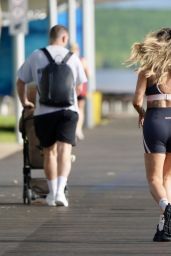 Charlotte Crosby in sporty Attire on the Esplanade in Cairns, Queensland 05-01-2024