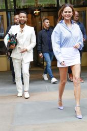 Chrissy Teigen and John Legend Exiting the Today Morning Show in New York 05-03-2024