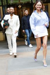Chrissy Teigen and John Legend Exiting the Today Morning Show in New York 05-03-2024