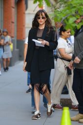 Dakota Johnson Arrives at "Materialists" Set in New York 05-08-2024