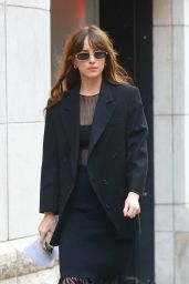 Dakota Johnson Arrives at "Materialists" Set in New York 05-08-2024