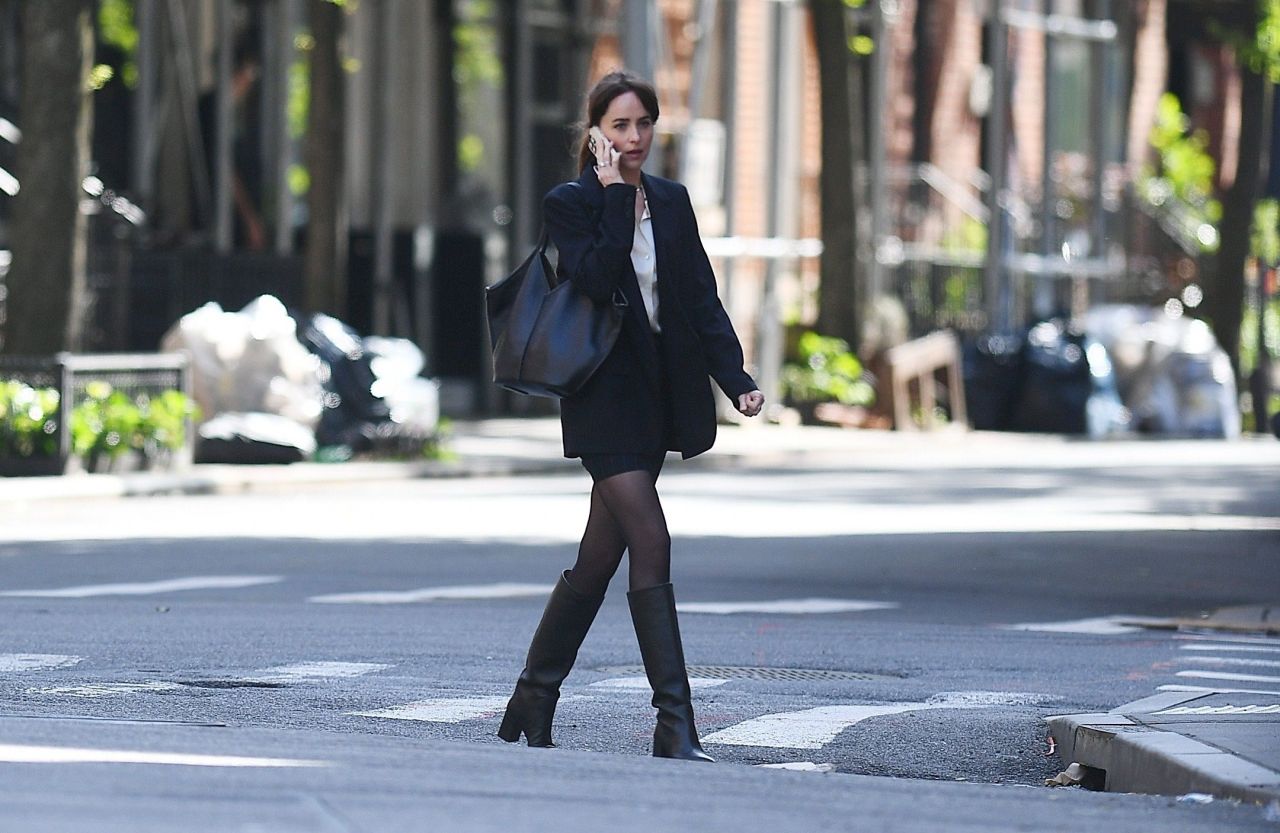 Dakota Johnson At “materialists” Set In New York 05-28-2024 (more 