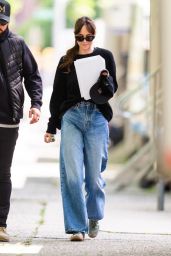 Dakota Johnson at the Movie Set of the "Materialists" in New York 05-30-2024