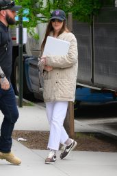 Dakota Johnson Filming "Materialists" in Tribeca 05-09-2024