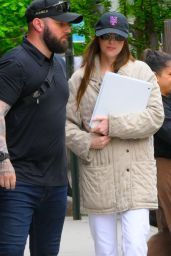 Dakota Johnson Filming "Materialists" in Tribeca 05-09-2024