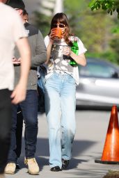 Dakota Johnson Taking a Break From Filming "Materialists" in Tribeca 05-08-2024