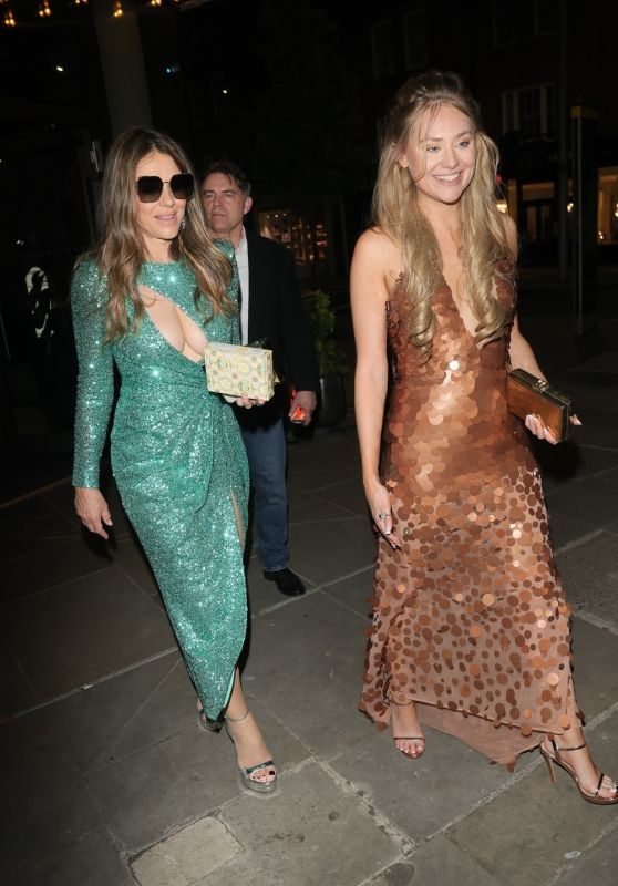 Elizabeth Hurley and Georgia Lock Night Out in London 05-08-2024